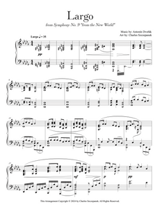 "Largo" from Dvorak's 9th Symphony - Sheet Music for Solo Piano