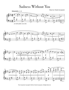 Sadness Without You - Sheet Music for Solo Piano