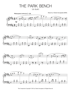 The Park Bench (dusk) - Sheet Music for Solo Piano