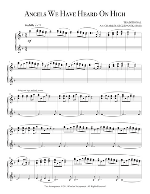 Angels We Have Heard On High-Sheet Music for Solo Piano