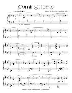Coming Home - Sheet Music for Solo Piano