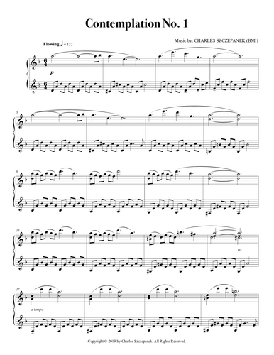Contemplation No. 1 - Sheet Music for Solo Piano