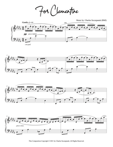 For Clementine - Sheet Music for Solo Piano