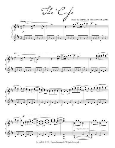 The Cafe - Sheet Music for Solo Piano