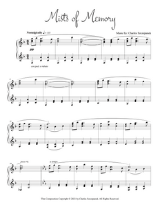 Mists of Memory - Sheet Music for Solo Piano