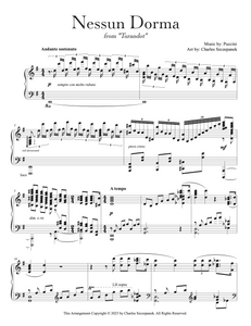 Nessun Dorma - Sheet Music for Solo Piano
