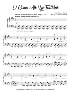 O Come All Ye Faithful (2022) - Sheet Music for solo piano