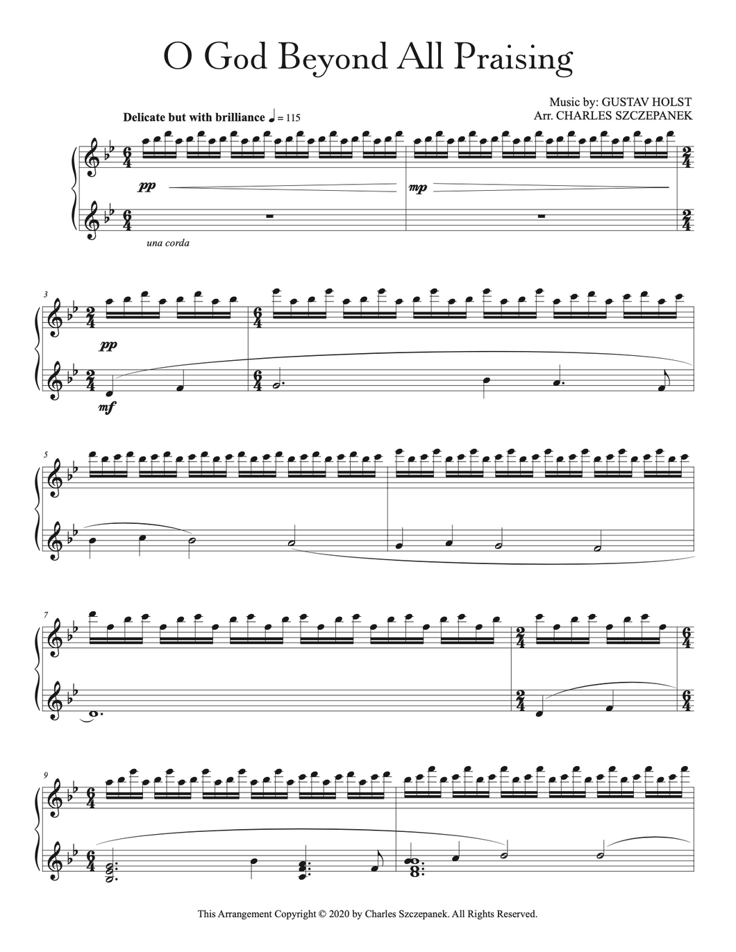 O God Beyond All Praising - Sheet Music for Solo Piano