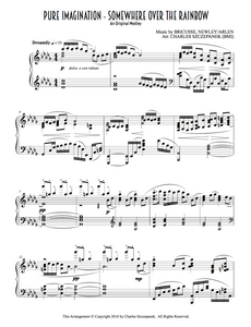 Pure Imagination-Somewhere Over the Rainbow-Sheet Music for Solo Piano