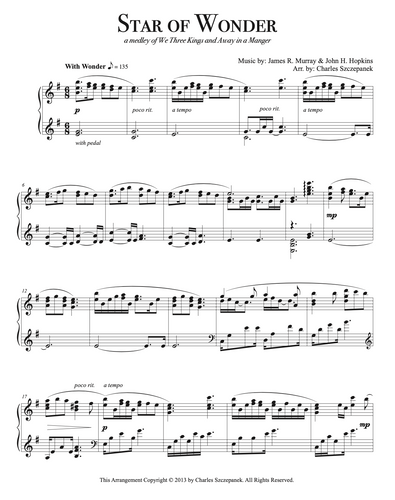Star of Wonder-Sheet Music for Solo Piano