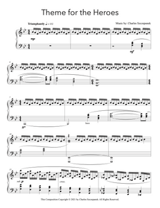 Theme for the Heroes - Sheet Music for Solo Piano